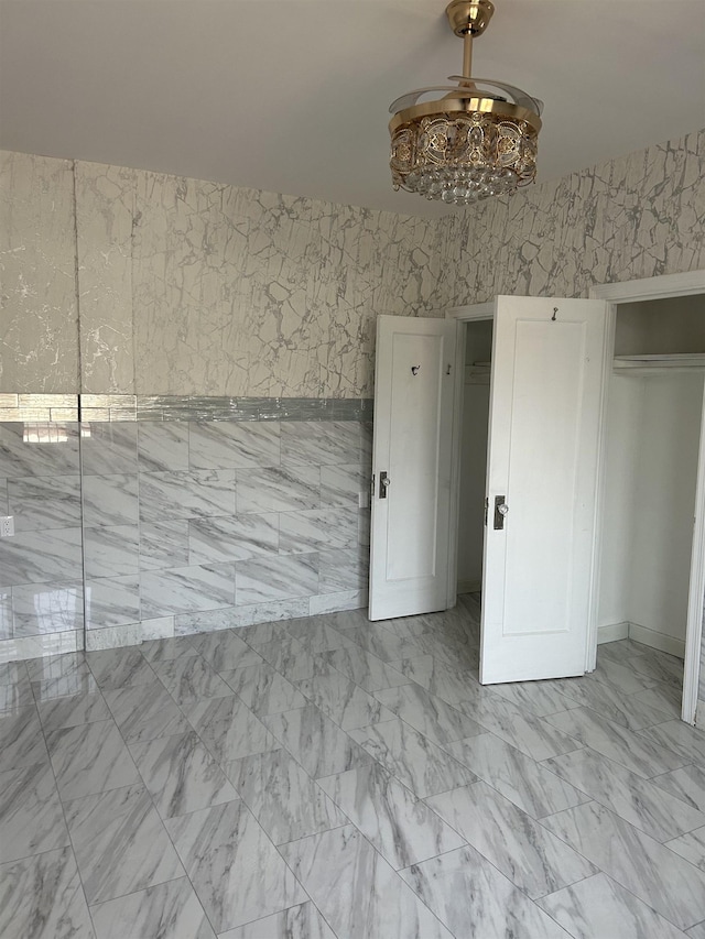 empty room with marble finish floor