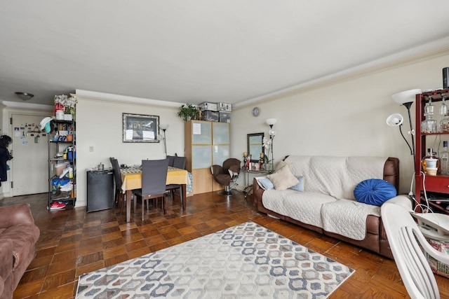 500 Central Ave Unit 1713, Union City, NJ 07087 - living room with ornamental molding