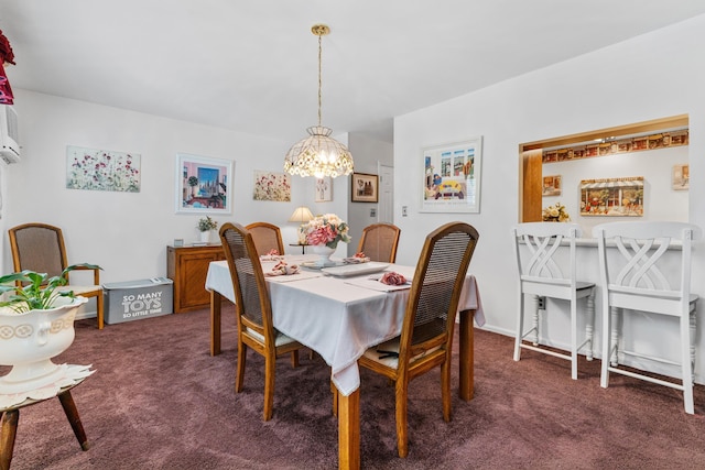27 E 34th St, Bayonne, NJ 07002 - carpeted dining area featuring a chandelier