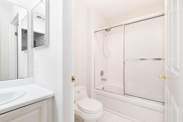 11 Crabapple Ct, Jersey City, NJ 07305 - bathroom with vanity, shower / bath combination with glass door, and tile patterned floors