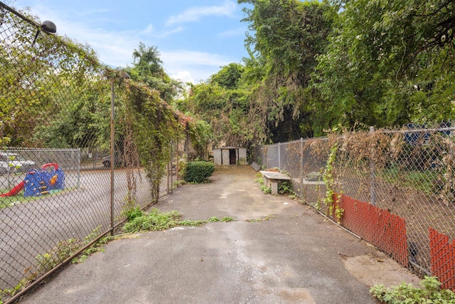 view of patio / terrace featuring fence