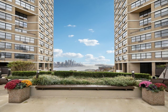 view of property's community featuring a water view