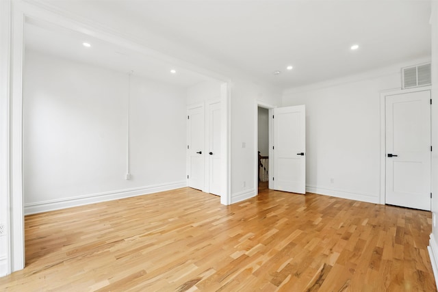 52 Brinkerhoff St, Jersey City, NJ 07304 - spare room featuring light wood finished floors and recessed lighting