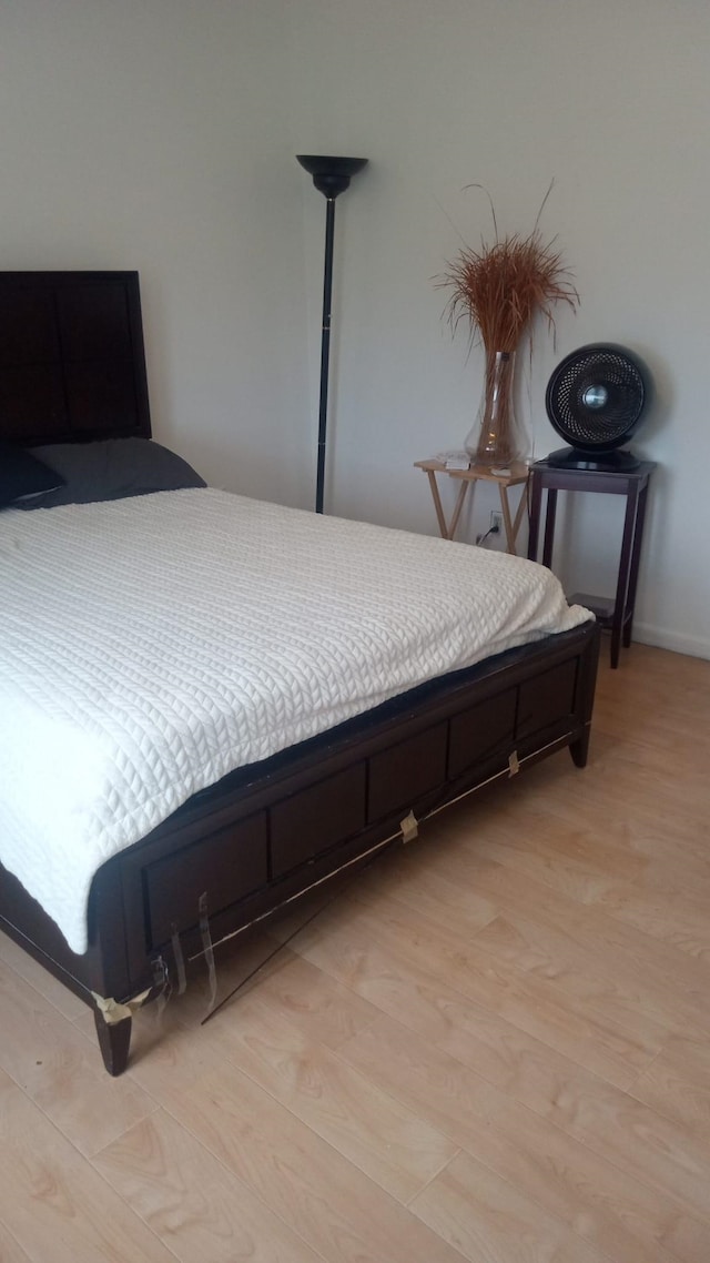 bedroom featuring light hardwood / wood-style flooring