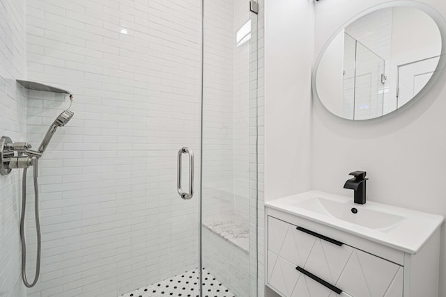 24 Tuers Pl, Montclair, NJ 07043 - bathroom with a stall shower and vanity