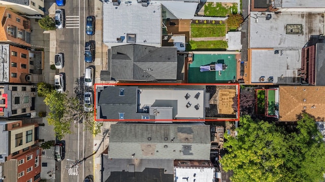 166 New York Ave, Jersey City, NJ 07307 - aerial view of property's location featuring property parcel outlined