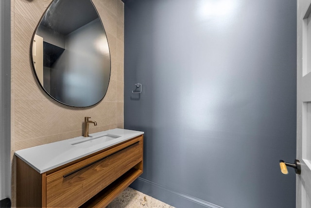 166 New York Ave, Jersey City, NJ 07307 - bathroom featuring vanity and baseboards
