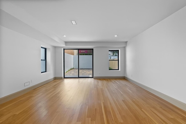 166 New York Ave, Jersey City, NJ 07307 - spare room with light wood finished floors and recessed lighting