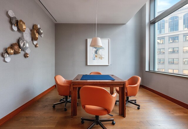 office featuring hardwood / wood-style flooring