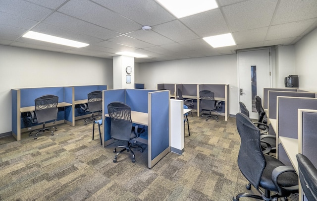 100 Manhattan Ave Unit 407, Union City, NJ 07087 - carpeted office space with a drop ceiling and baseboards