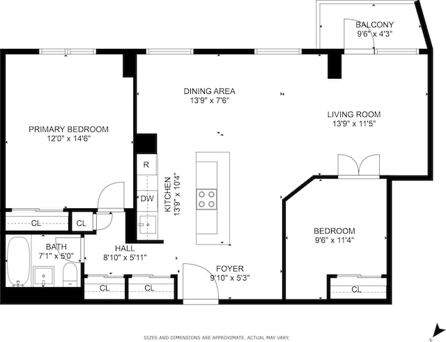 100 Manhattan Ave Unit 407, Union City, NJ 07087 - view of property floor plan