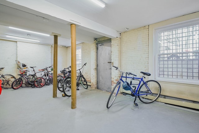 48 W Hamilton Pl Unit 5, Jersey City, NJ 07302 - basement with brick wall