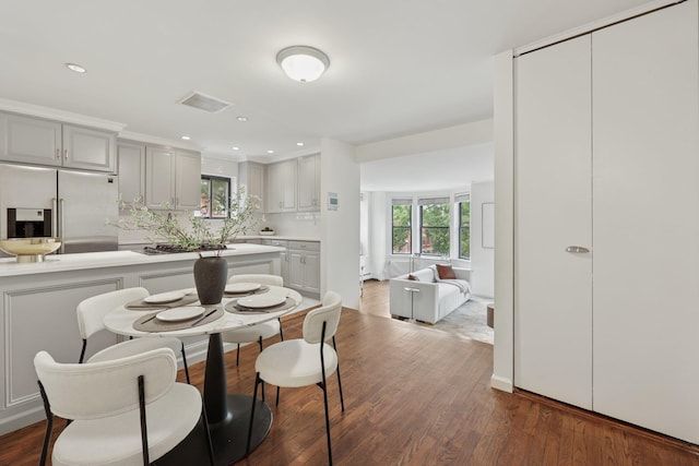 48 W Hamilton Pl Unit 5, Jersey City, NJ 07302 - dining area with wood finished floors and recessed lighting