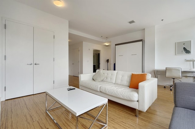 25 Mcwilliams Pl Unit 402, Jersey City, NJ 07302 - living area with visible vents and light wood-type flooring