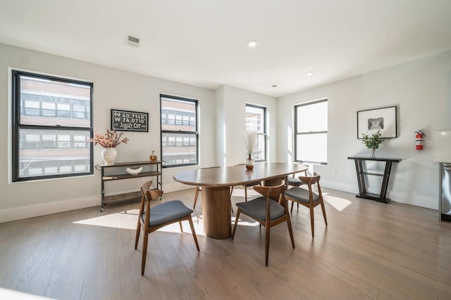 dining room featuring hardwood / wood-style flooring