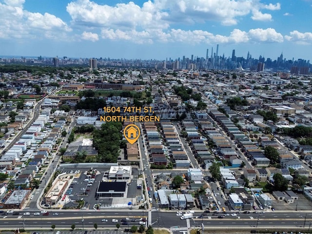1604 74th St Unit D15, North Bergen, NJ 07047 - aerial view of property's location featuring city skyline