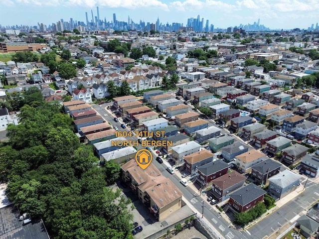 1604 74th St Unit D15, North Bergen, NJ 07047 - aerial overview of property's location featuring city skyline