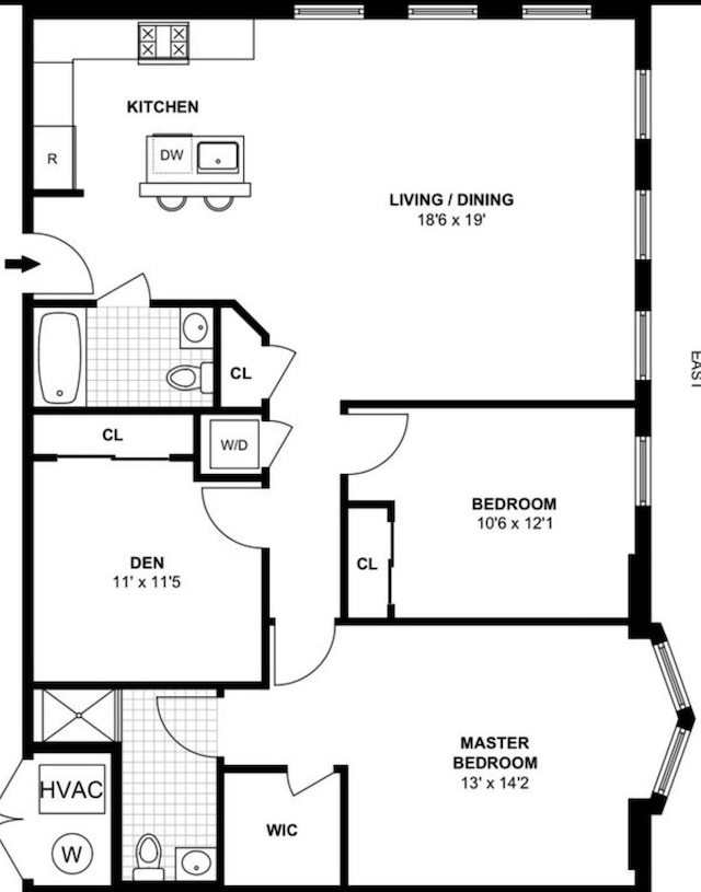 812 Grand St Unit 510, Hoboken, NJ 07030 - view of floor plan / room layout