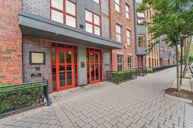 812 Grand St Unit 510, Hoboken, NJ 07030 - doorway to property with brick siding