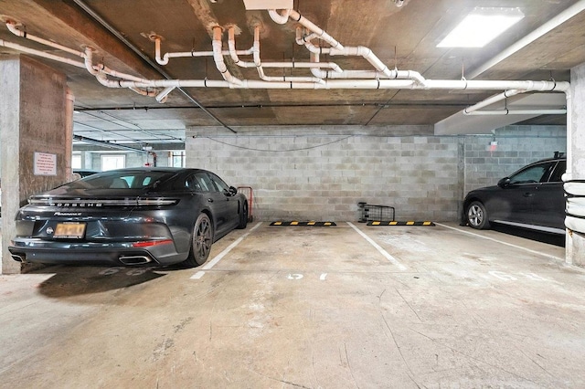 812 Grand St Unit 510, Hoboken, NJ 07030 - parking deck with concrete block wall
