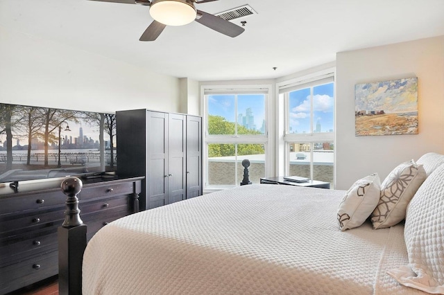 812 Grand St Unit 510, Hoboken, NJ 07030 - bedroom with ceiling fan