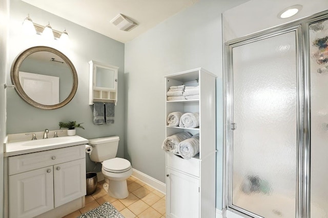 812 Grand St Unit 510, Hoboken, NJ 07030 - bathroom featuring vanity, a stall shower, and tile patterned flooring