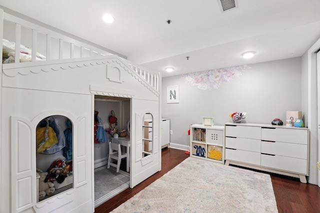 812 Grand St Unit 510, Hoboken, NJ 07030 - bedroom featuring dark wood-type flooring and recessed lighting