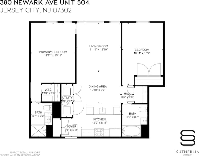 380 Newark Ave Unit 504, Jersey City, NJ 07302 - view of room layout