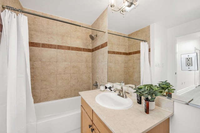 610 Newark St Unit 4A, Hoboken, NJ 07030 - full bathroom with vanity and shower / bath combination with curtain