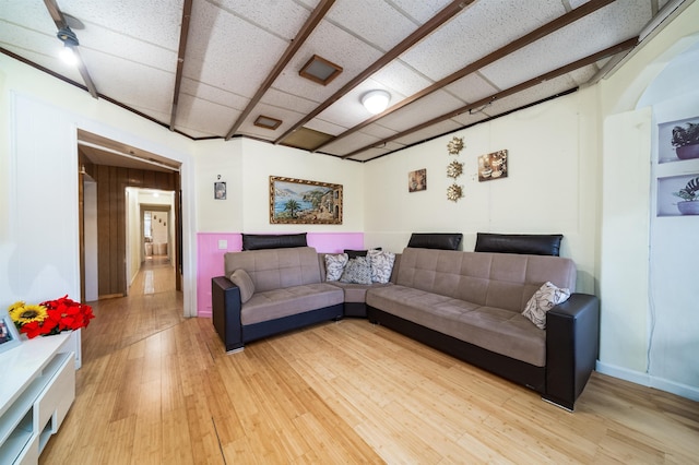 living room featuring hardwood / wood-style floors