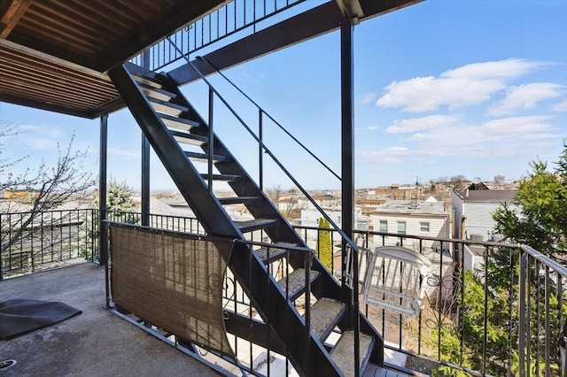 138 Leonard St Unit 2R, Jersey City, NJ 07307 - balcony with stairs