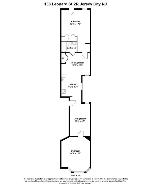 138 Leonard St Unit 2R, Jersey City, NJ 07307 - property floor plan
