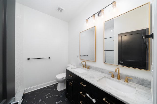 201 Zabriskie St Unit 1, Jersey City, NJ 07307 - full bathroom with double vanity and toilet