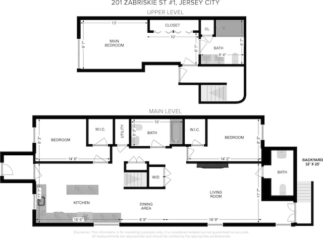 201 Zabriskie St Unit 1, Jersey City, NJ 07307 - view of property floor plan