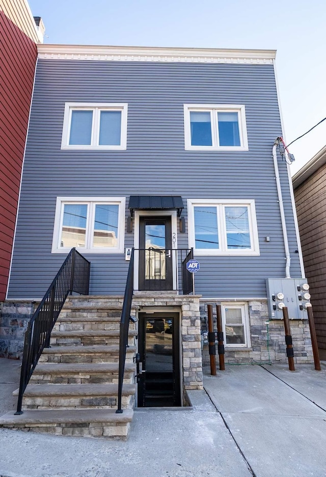 201 Zabriskie St Unit 1, Jersey City, NJ 07307 - view of front facade with stone siding