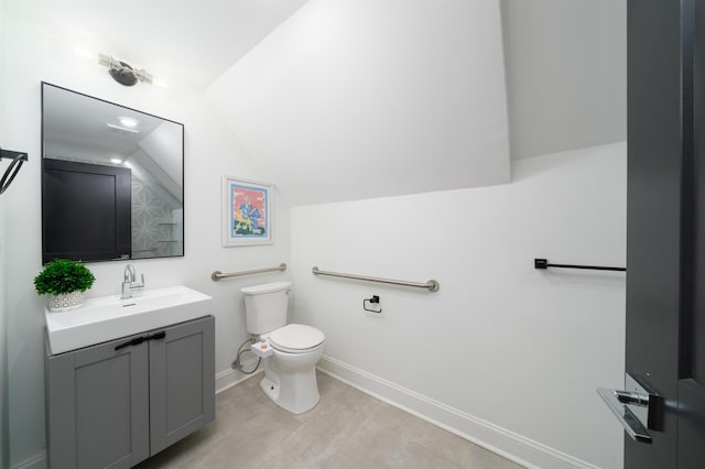 201 Zabriskie St Unit 1, Jersey City, NJ 07307 - bathroom with lofted ceiling and vanity