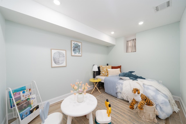 201 Zabriskie St Unit 1, Jersey City, NJ 07307 - bedroom with wood finished floors and recessed lighting