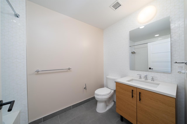 10 Provost St Unit 416, Jersey City, NJ 07302 - full bath featuring vanity, tile patterned floors, and bathing tub / shower combination