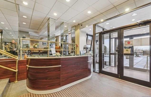 welcome area with french doors