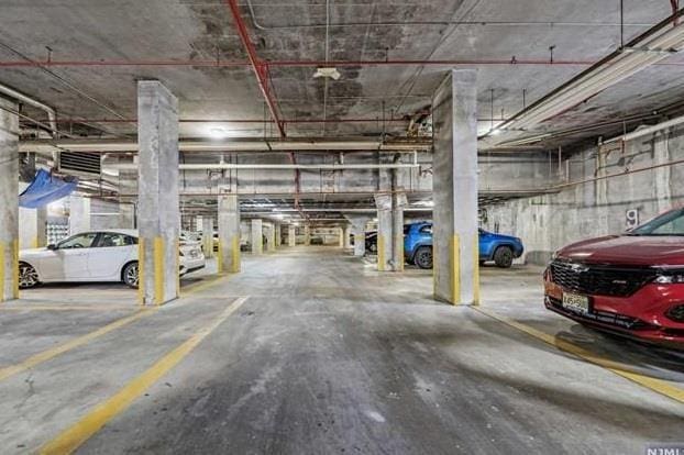 view of parking garage
