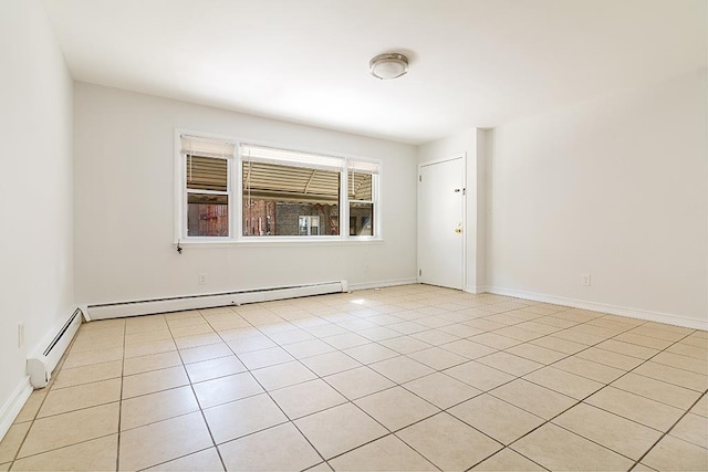 226 57th St, West New York, NJ 07093 - spare room with baseboard heating and light tile patterned floors