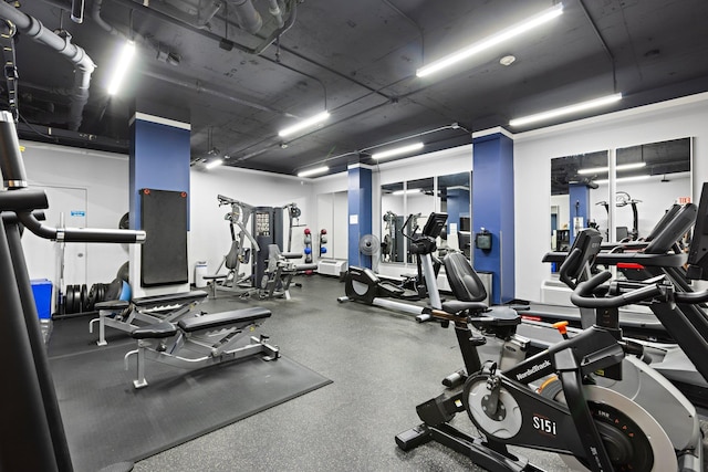 view of exercise room