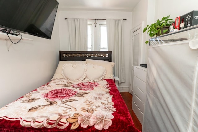 704 90th St, North Bergen, NJ 07047 - bedroom with wood finished floors