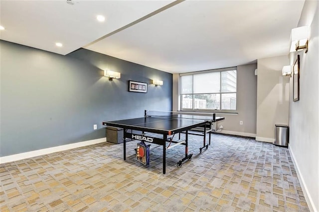 1 2nd St Unit 314, Jersey City, NJ 07302 - rec room featuring baseboards and recessed lighting