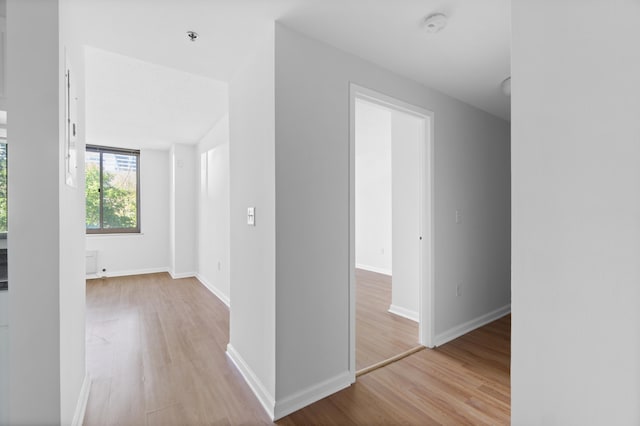 1 2nd St Unit 314, Jersey City, NJ 07302 - hallway with wood finished floors and baseboards
