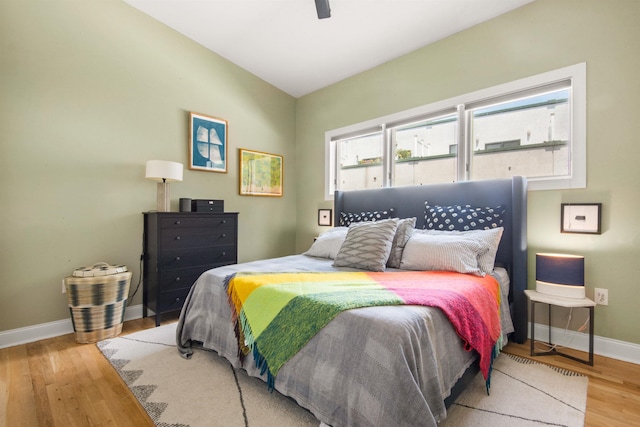 9 Coles St Unit 7, Jersey City, NJ 07302 - bedroom with wood finished floors and ceiling fan
