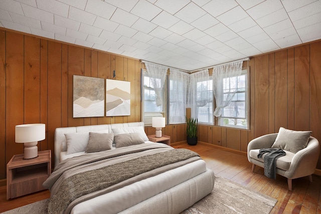 47 Darling Ave, Bloomfield, NJ 07003 - bedroom with hardwood / wood-style floors and wooden walls