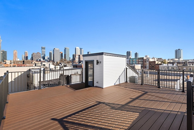 322 3rd St Unit D, Jersey City, NJ 07302 - deck with a skyline view