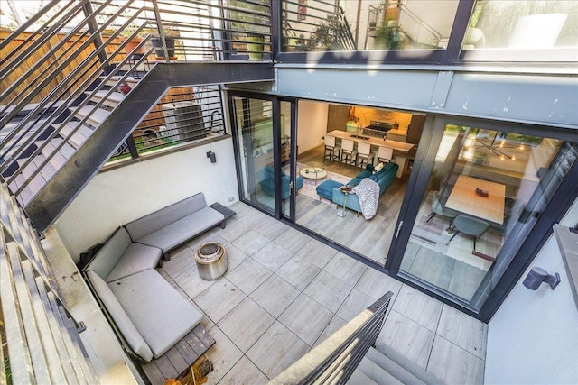 277 2nd St Unit 1, Jersey City, NJ 07302 - balcony with stairway