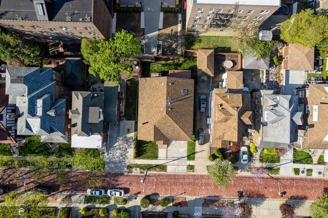 bird's eye view with a residential view